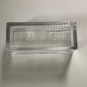 Crate and barrel glass butter lid cover only